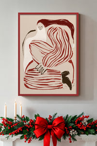 HOMEPACK Ahşap Çerçeveli Tablo Çerçeveli Poster Sanatsal Modern Duvar Dekoru BEK-8107