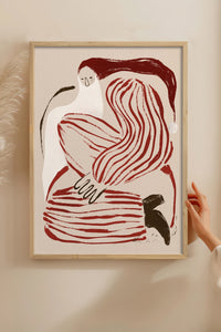 HOMEPACK Ahşap Çerçeveli Tablo Çerçeveli Poster Sanatsal Modern Duvar Dekoru BEK-8107
