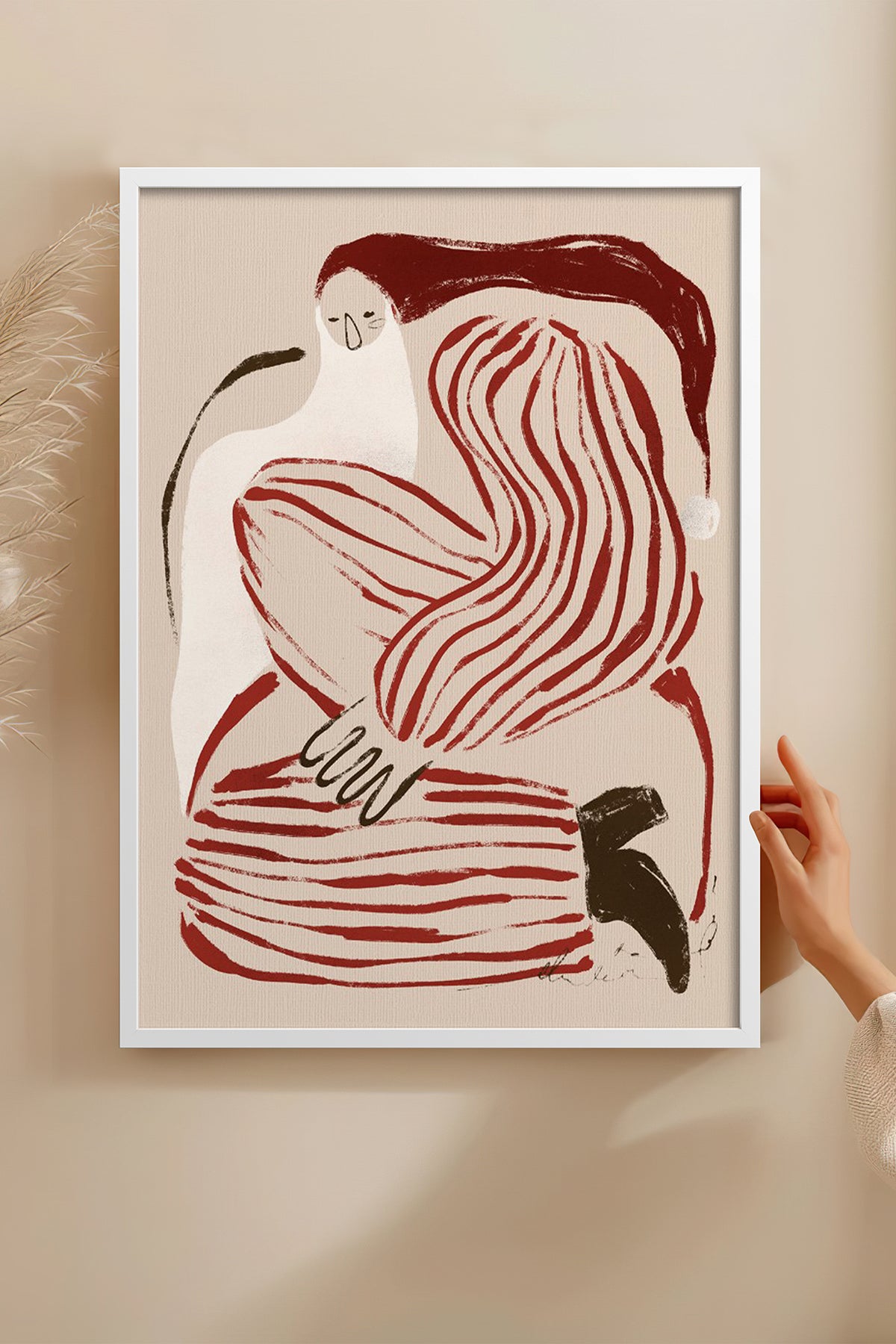HOMEPACK Ahşap Çerçeveli Tablo Çerçeveli Poster Sanatsal Modern Duvar Dekoru BEK-8107