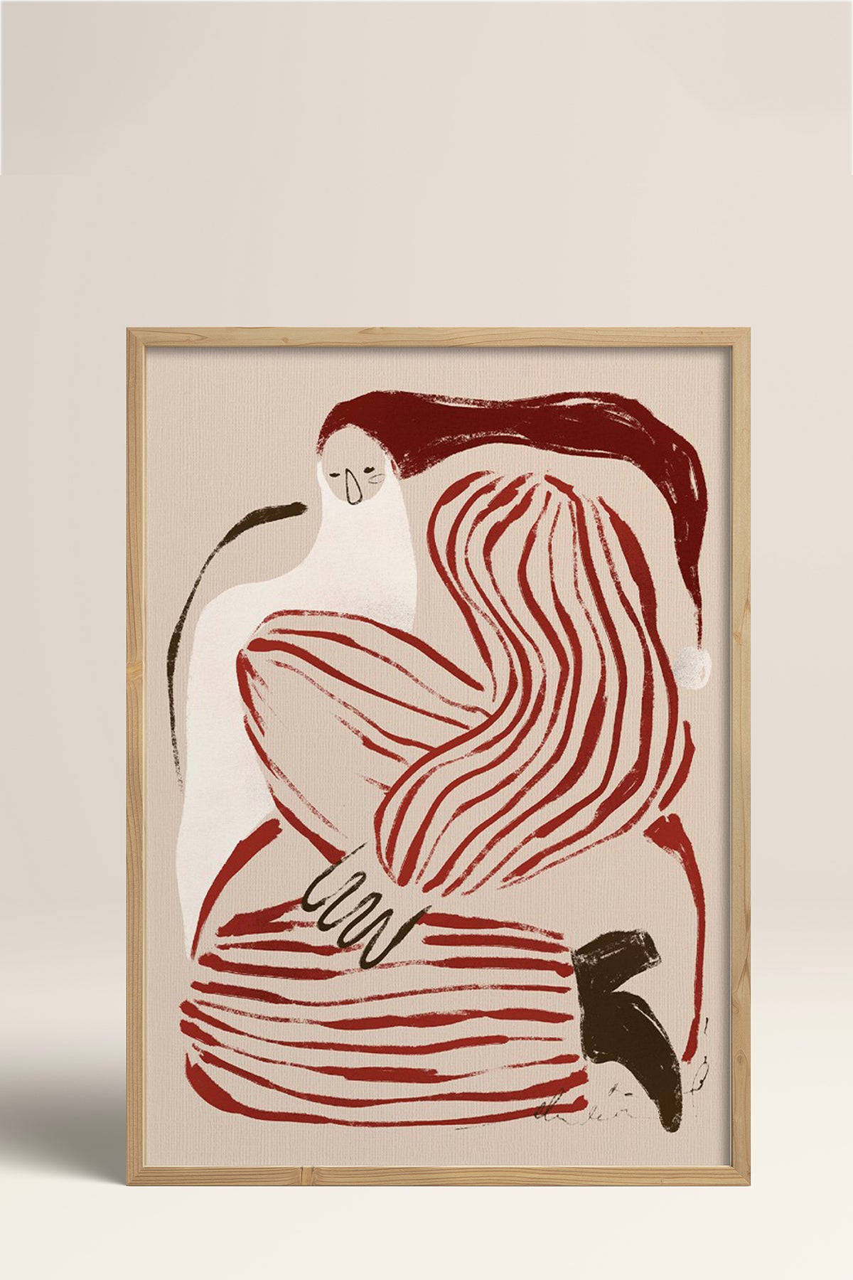 HOMEPACK Ahşap Çerçeveli Tablo Çerçeveli Poster Sanatsal Modern Duvar Dekoru BEK-8107