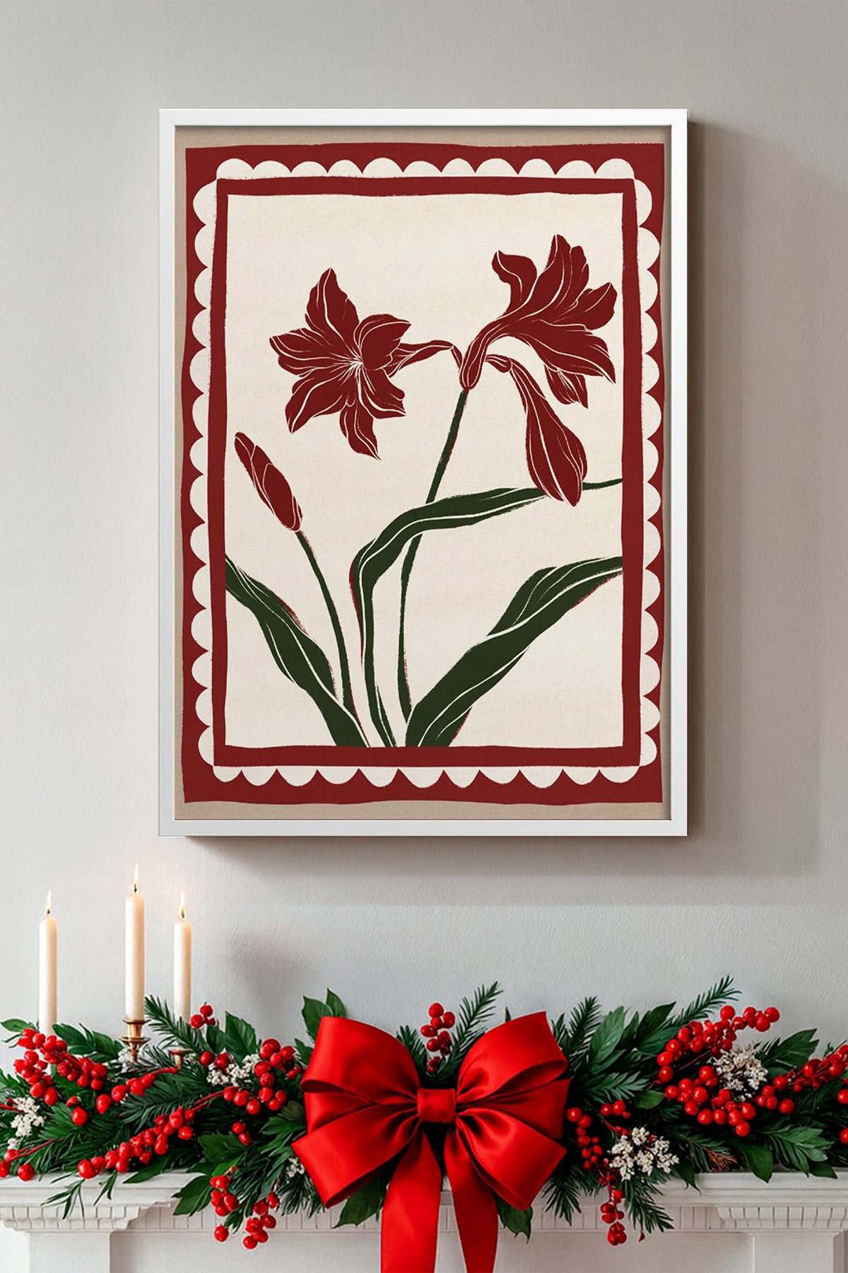 HOMEPACK Ahşap Çerçeveli Tablo Çerçeveli Poster Sanatsal Modern Duvar Dekoru BEK-8108