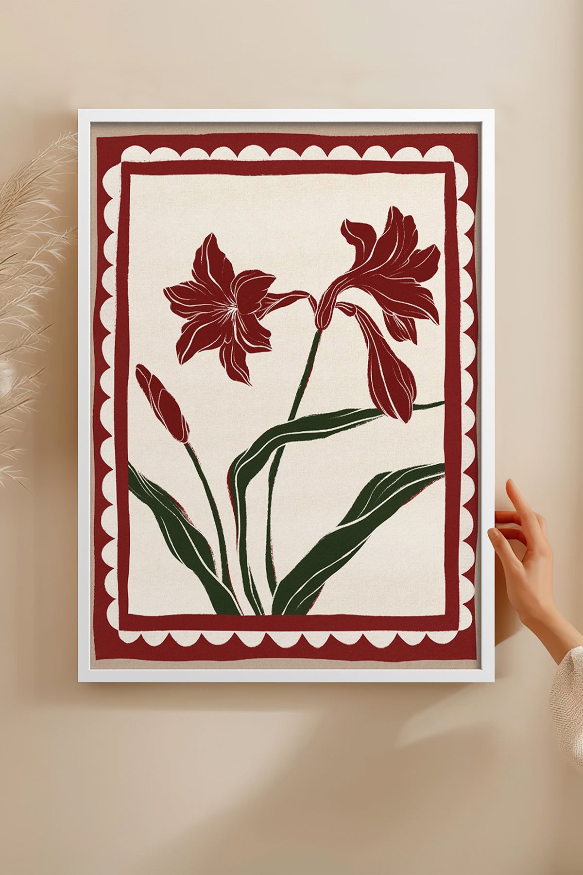 HOMEPACK Ahşap Çerçeveli Tablo Çerçeveli Poster Sanatsal Modern Duvar Dekoru BEK-8108