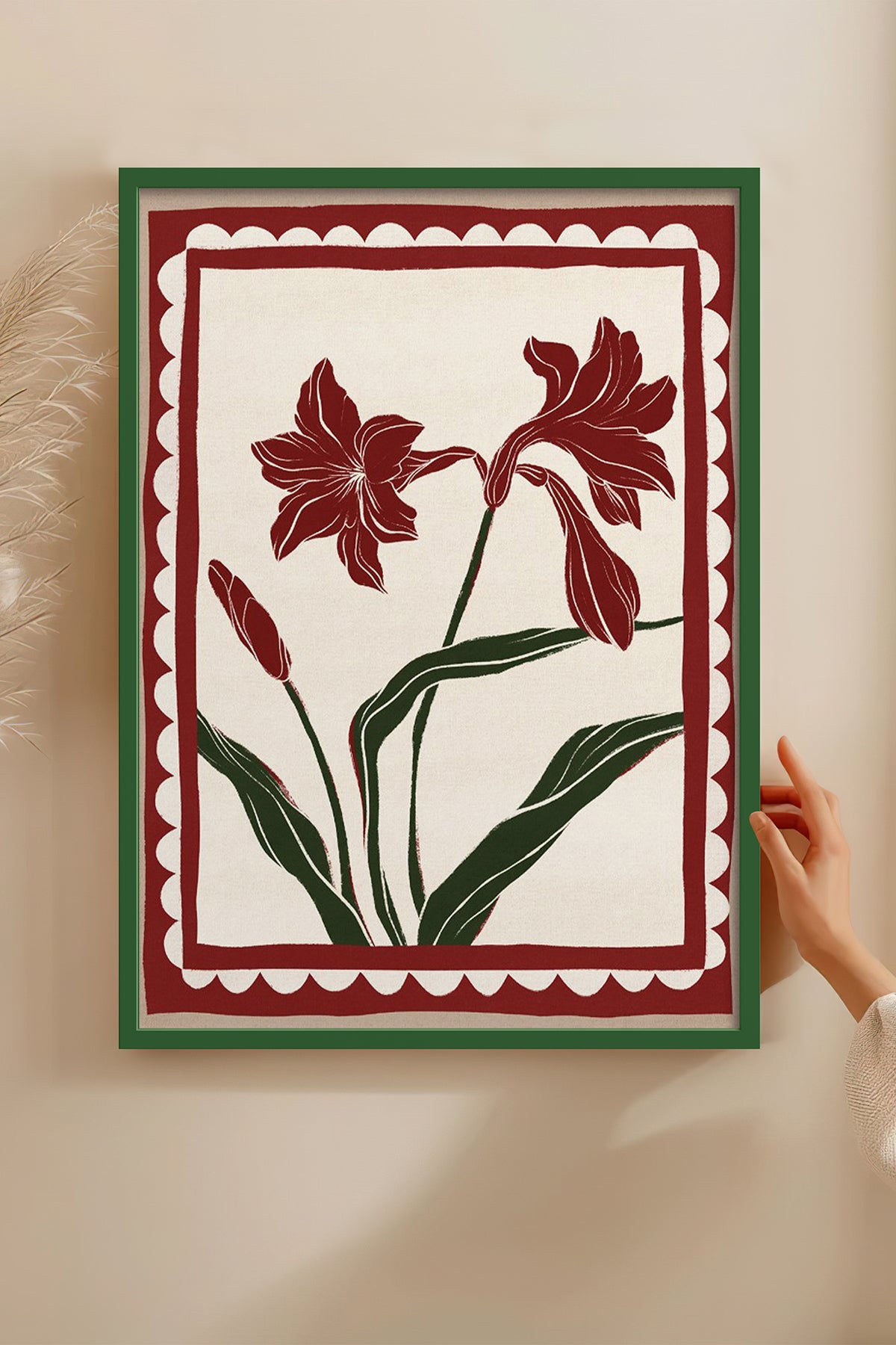 HOMEPACK Ahşap Çerçeveli Tablo Çerçeveli Poster Sanatsal Modern Duvar Dekoru BEK-8108