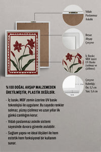 HOMEPACK Ahşap Çerçeveli Tablo Çerçeveli Poster Sanatsal Modern Duvar Dekoru BEK-8108