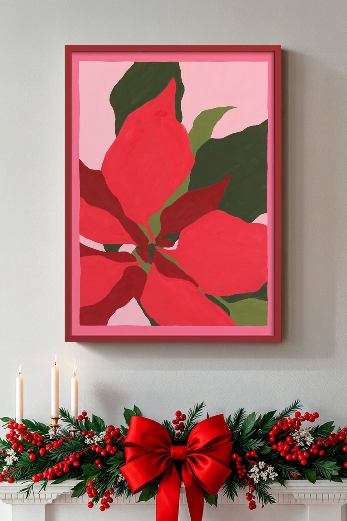 HOMEPACK Ahşap Çerçeveli Tablo Çerçeveli Poster Sanatsal Modern Duvar Dekoru BEK-8109