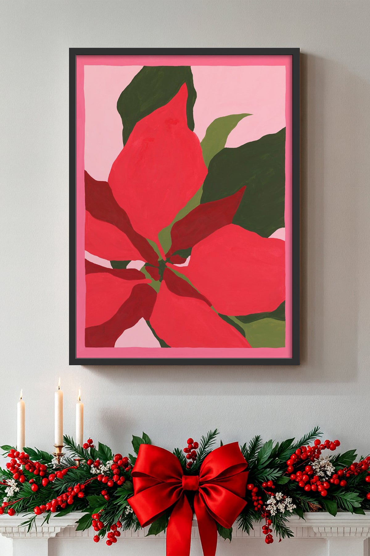 HOMEPACK Ahşap Çerçeveli Tablo Çerçeveli Poster Sanatsal Modern Duvar Dekoru BEK-8109