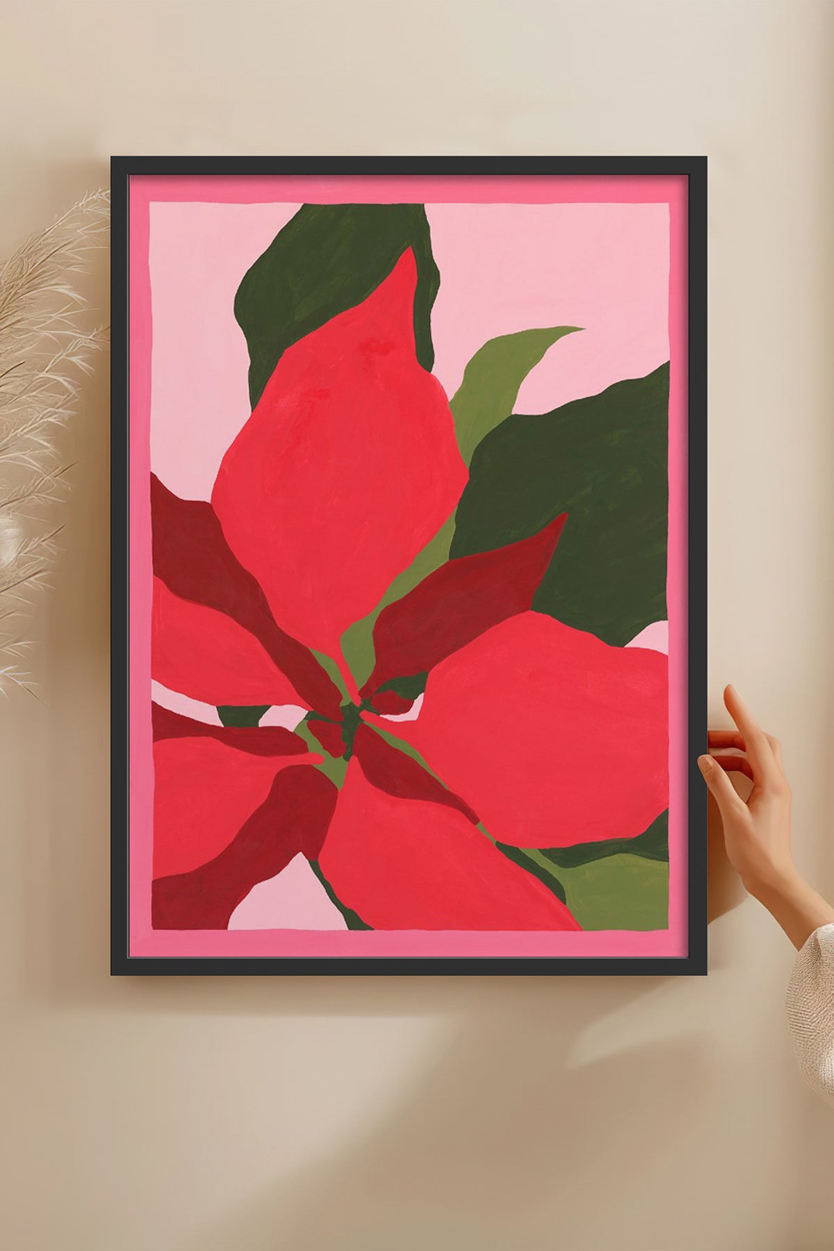 HOMEPACK Ahşap Çerçeveli Tablo Çerçeveli Poster Sanatsal Modern Duvar Dekoru BEK-8109