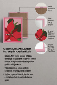 HOMEPACK Ahşap Çerçeveli Tablo Çerçeveli Poster Sanatsal Modern Duvar Dekoru BEK-8109