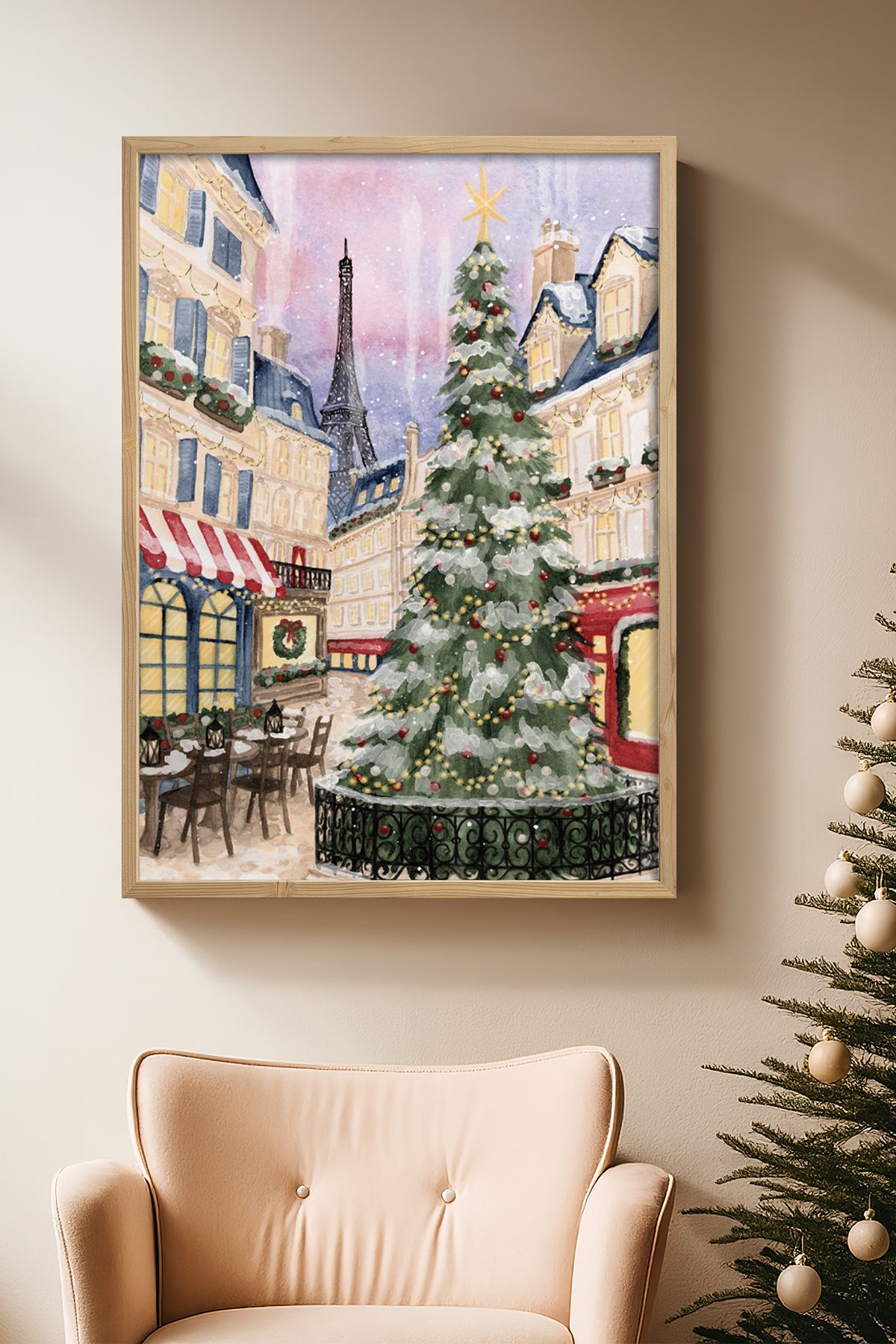 HOMEPACK Ahşap Çerçeveli Tablo Çerçeveli Poster Sanatsal Modern Duvar Dekoru BEK-8110