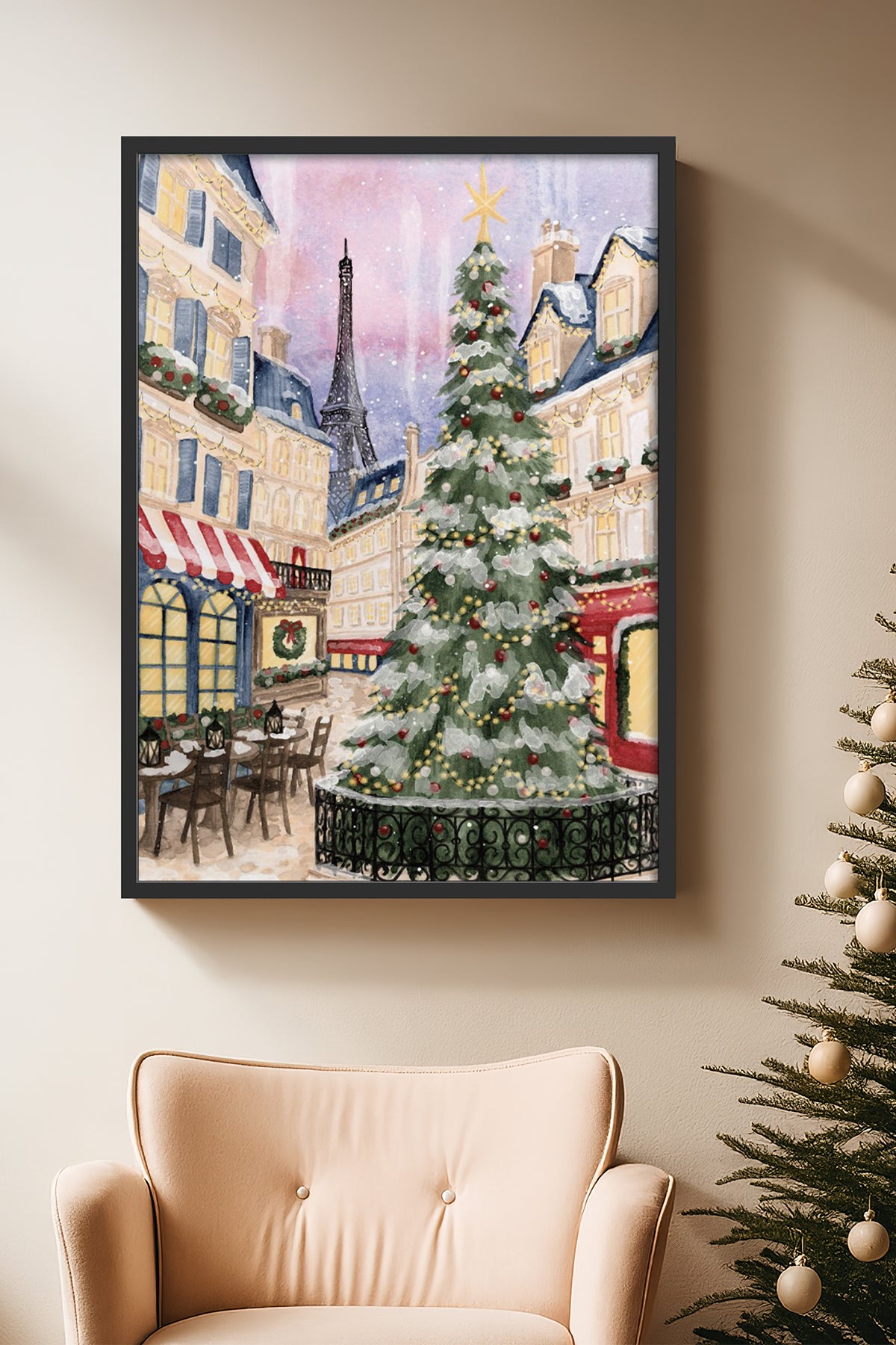 HOMEPACK Ahşap Çerçeveli Tablo Çerçeveli Poster Sanatsal Modern Duvar Dekoru BEK-8110