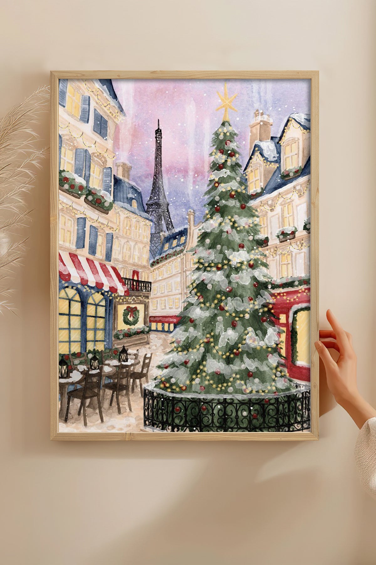 HOMEPACK Ahşap Çerçeveli Tablo Çerçeveli Poster Sanatsal Modern Duvar Dekoru BEK-8110