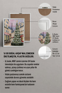 HOMEPACK Ahşap Çerçeveli Tablo Çerçeveli Poster Sanatsal Modern Duvar Dekoru BEK-8110