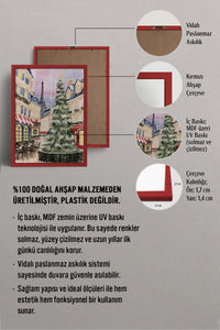 HOMEPACK Ahşap Çerçeveli Tablo Çerçeveli Poster Sanatsal Modern Duvar Dekoru BEK-8110