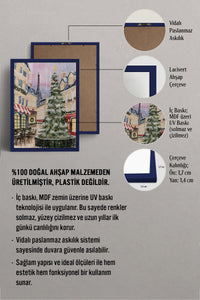 HOMEPACK Ahşap Çerçeveli Tablo Çerçeveli Poster Sanatsal Modern Duvar Dekoru BEK-8110