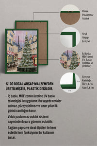 HOMEPACK Ahşap Çerçeveli Tablo Çerçeveli Poster Sanatsal Modern Duvar Dekoru BEK-8110