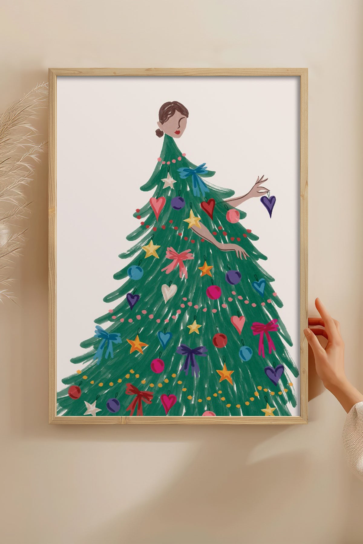HOMEPACK Ahşap Çerçeveli Tablo Çerçeveli Poster Sanatsal Modern Duvar Dekoru BEK-8111