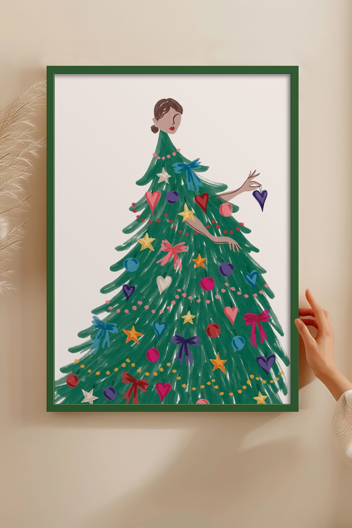 HOMEPACK Ahşap Çerçeveli Tablo Çerçeveli Poster Sanatsal Modern Duvar Dekoru BEK-8111