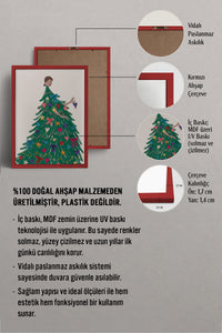 HOMEPACK Ahşap Çerçeveli Tablo Çerçeveli Poster Sanatsal Modern Duvar Dekoru BEK-8111