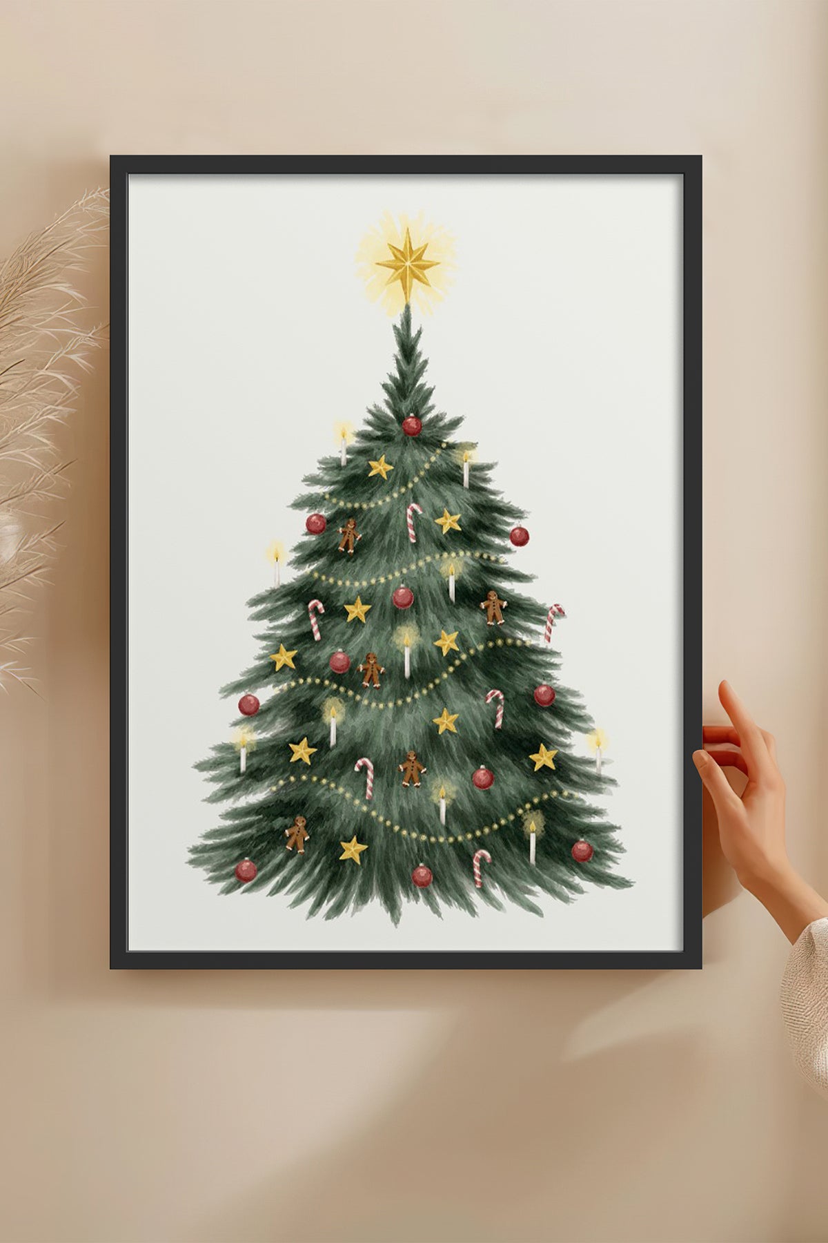 HOMEPACK Ahşap Çerçeveli Tablo Çerçeveli Poster Sanatsal Modern Duvar Dekoru BEK-8112