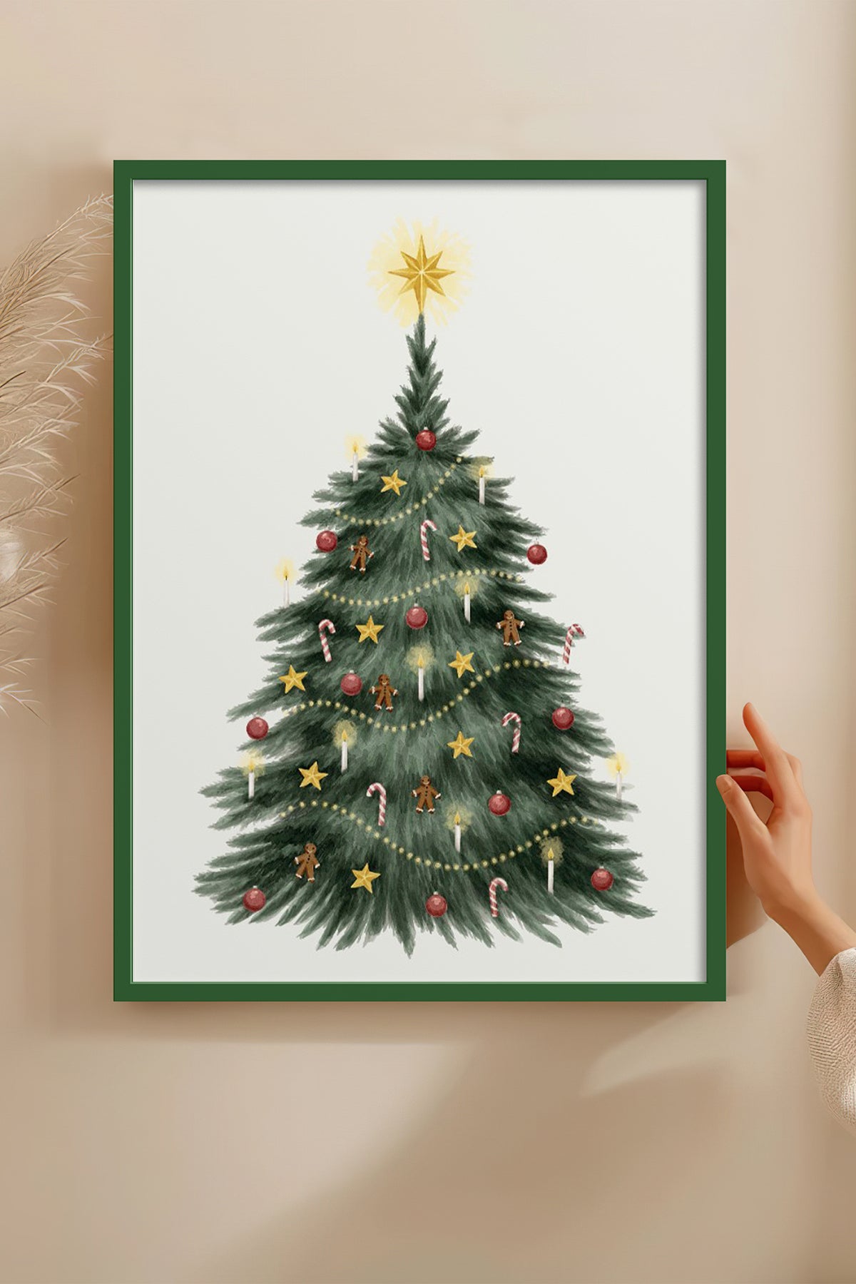 HOMEPACK Ahşap Çerçeveli Tablo Çerçeveli Poster Sanatsal Modern Duvar Dekoru BEK-8112