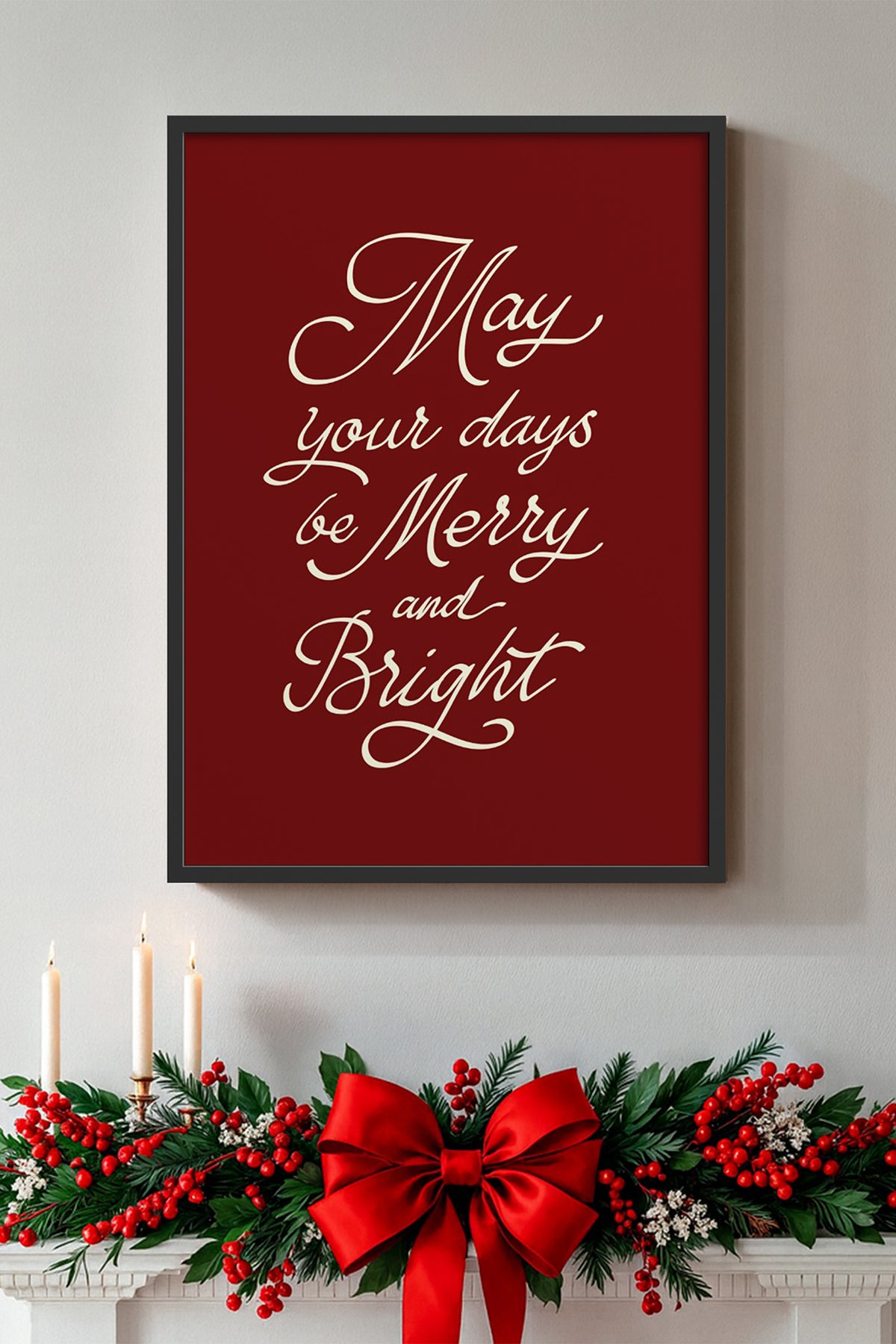 HOMEPACK Ahşap Çerçeveli Tablo Çerçeveli Poster Sanatsal Modern Duvar Dekoru BEK-8113