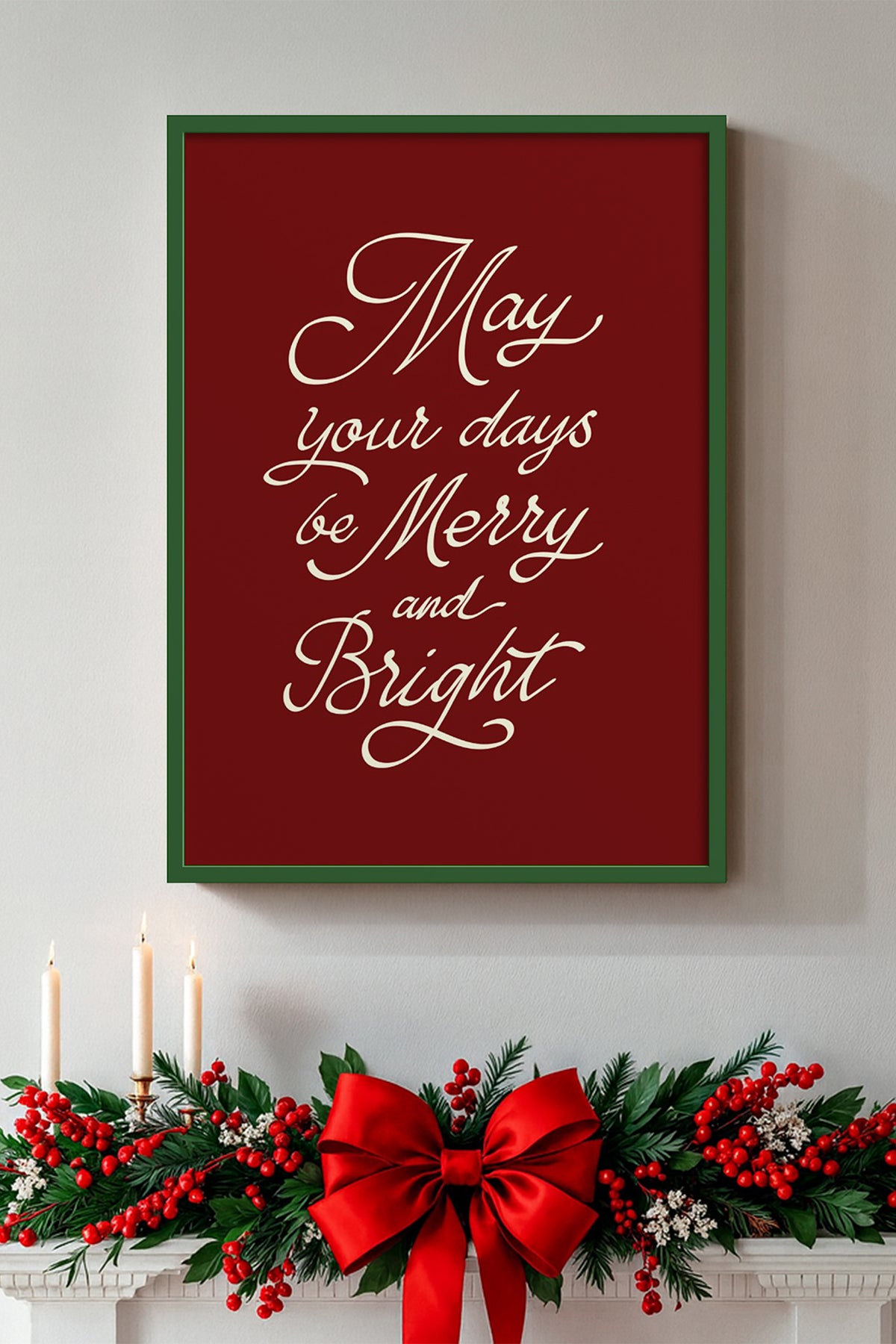 HOMEPACK Ahşap Çerçeveli Tablo Çerçeveli Poster Sanatsal Modern Duvar Dekoru BEK-8113
