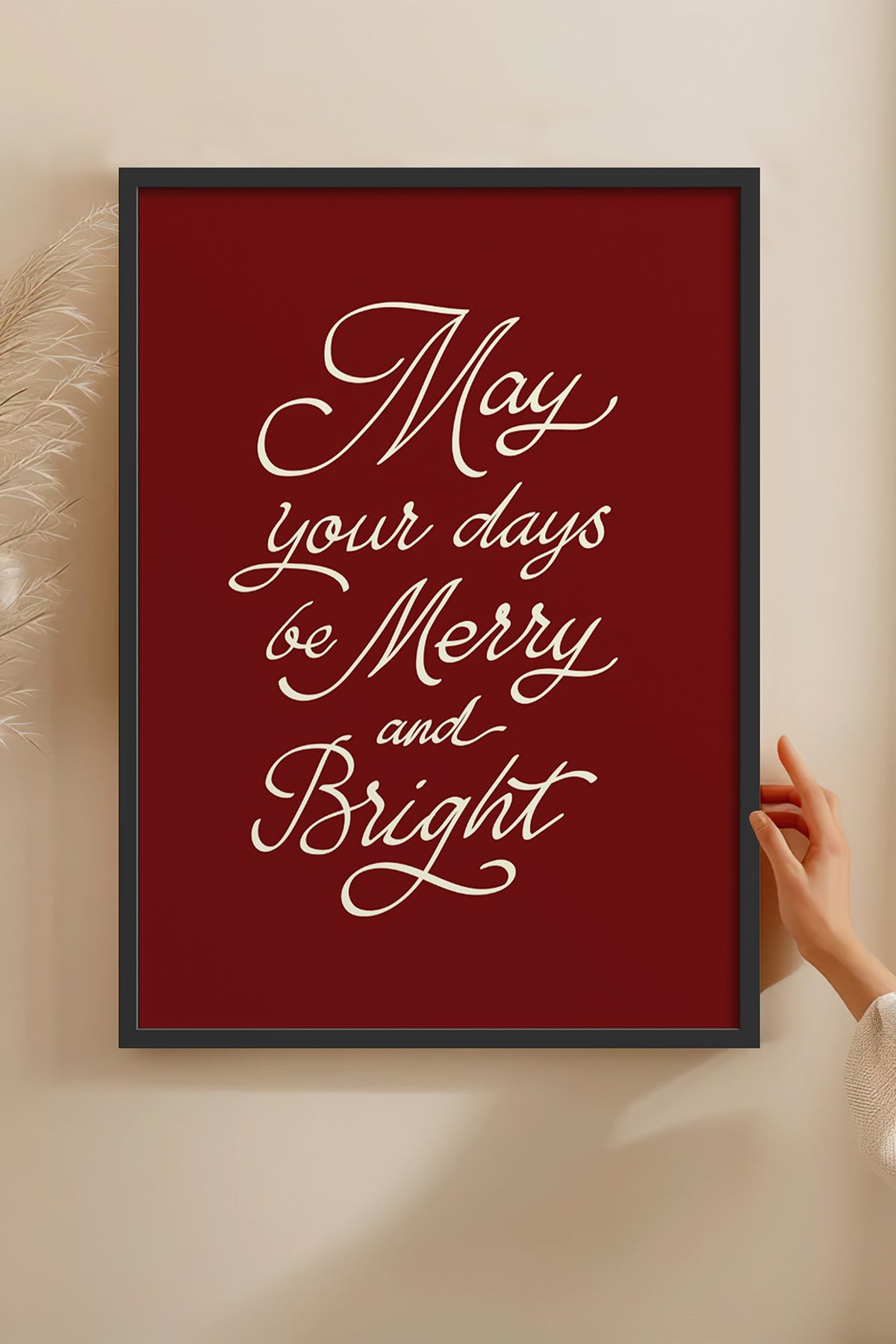 HOMEPACK Ahşap Çerçeveli Tablo Çerçeveli Poster Sanatsal Modern Duvar Dekoru BEK-8113