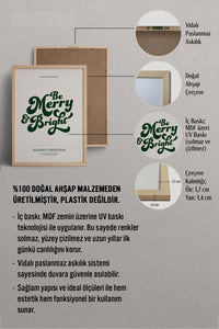 HOMEPACK Ahşap Çerçeveli Tablo Çerçeveli Poster Sanatsal Modern Duvar Dekoru BEK-8114