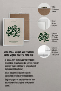 HOMEPACK Ahşap Çerçeveli Tablo Çerçeveli Poster Sanatsal Modern Duvar Dekoru BEK-8114