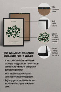 HOMEPACK Ahşap Çerçeveli Tablo Çerçeveli Poster Sanatsal Modern Duvar Dekoru BEK-8114
