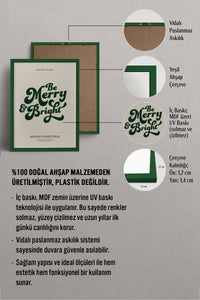 HOMEPACK Ahşap Çerçeveli Tablo Çerçeveli Poster Sanatsal Modern Duvar Dekoru BEK-8114