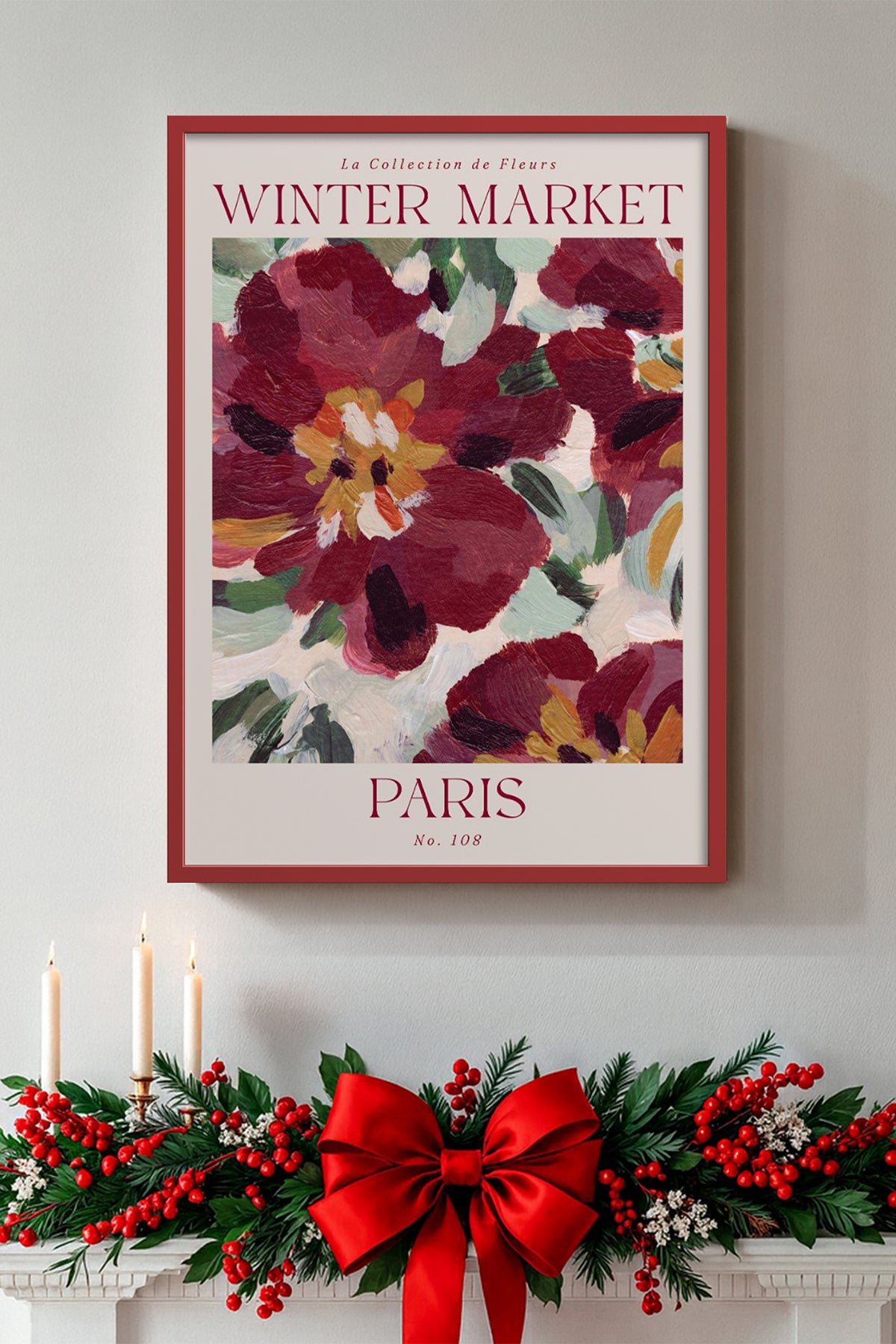 HOMEPACK Ahşap Çerçeveli Tablo Çerçeveli Poster Sanatsal Modern Duvar Dekoru BEK-8115