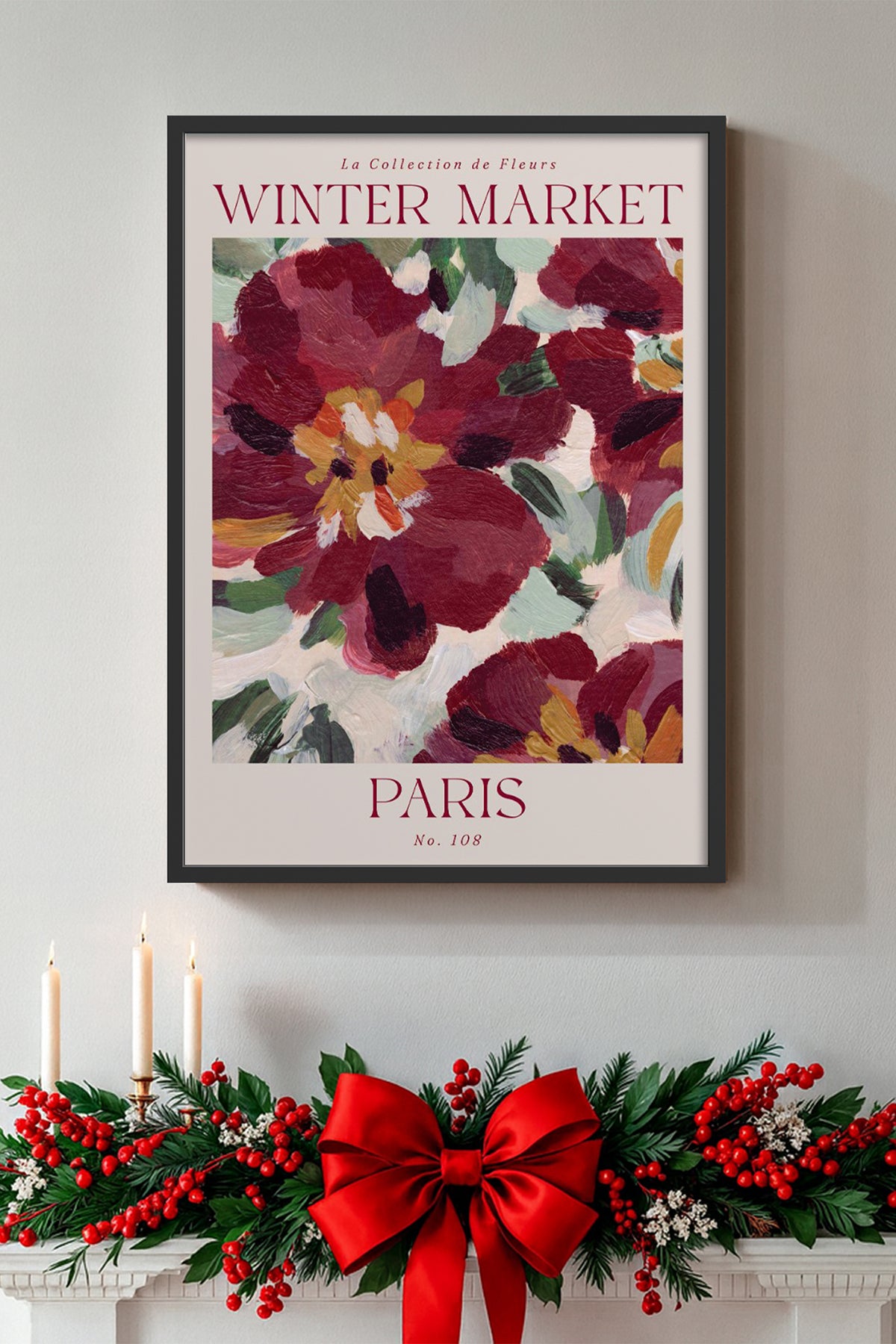 HOMEPACK Ahşap Çerçeveli Tablo Çerçeveli Poster Sanatsal Modern Duvar Dekoru BEK-8115