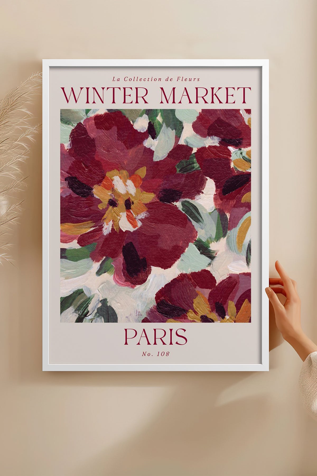 HOMEPACK Ahşap Çerçeveli Tablo Çerçeveli Poster Sanatsal Modern Duvar Dekoru BEK-8115