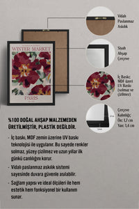 HOMEPACK Ahşap Çerçeveli Tablo Çerçeveli Poster Sanatsal Modern Duvar Dekoru BEK-8115