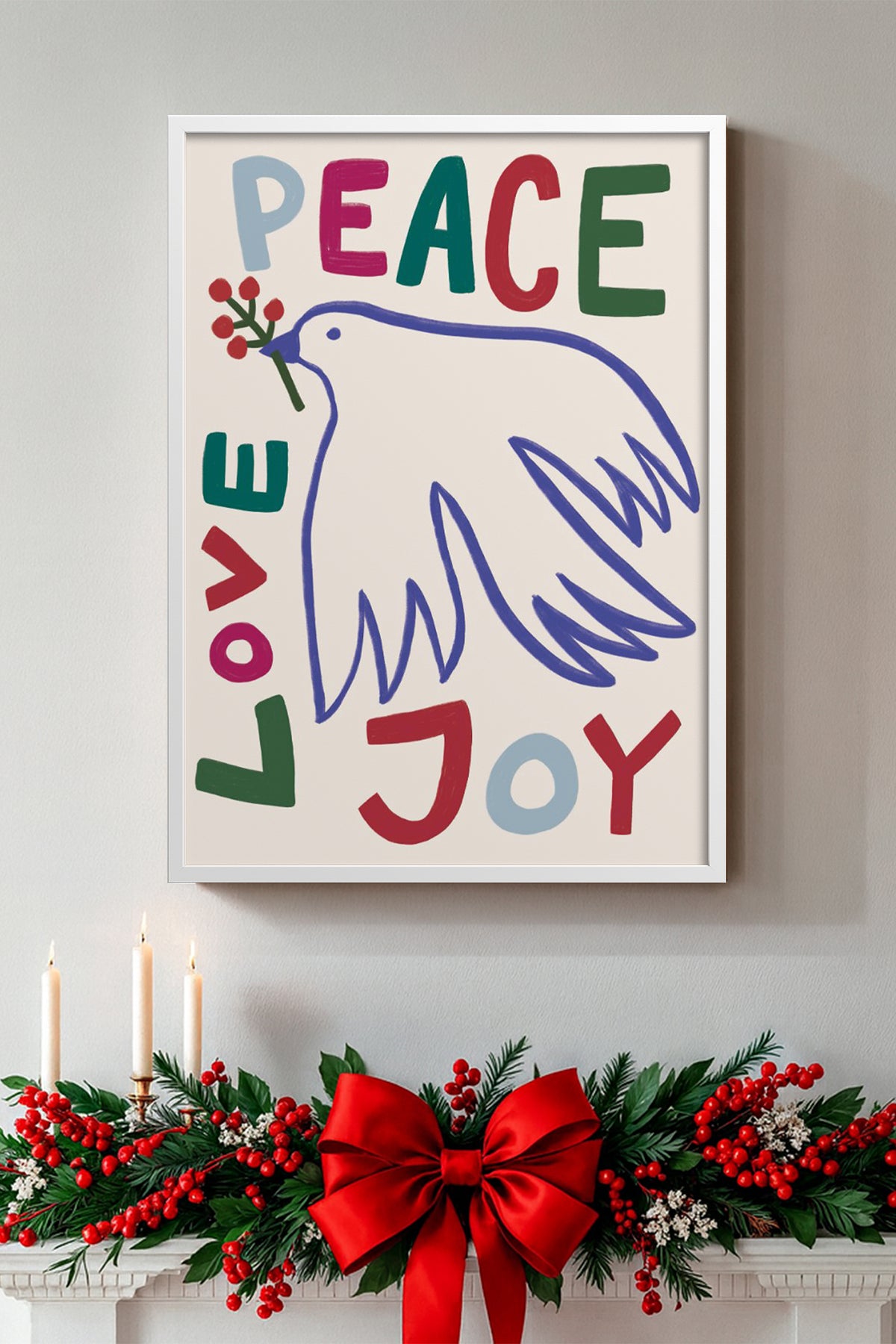 HOMEPACK Ahşap Çerçeveli Tablo Çerçeveli Poster Sanatsal Modern Duvar Dekoru BEK-8117