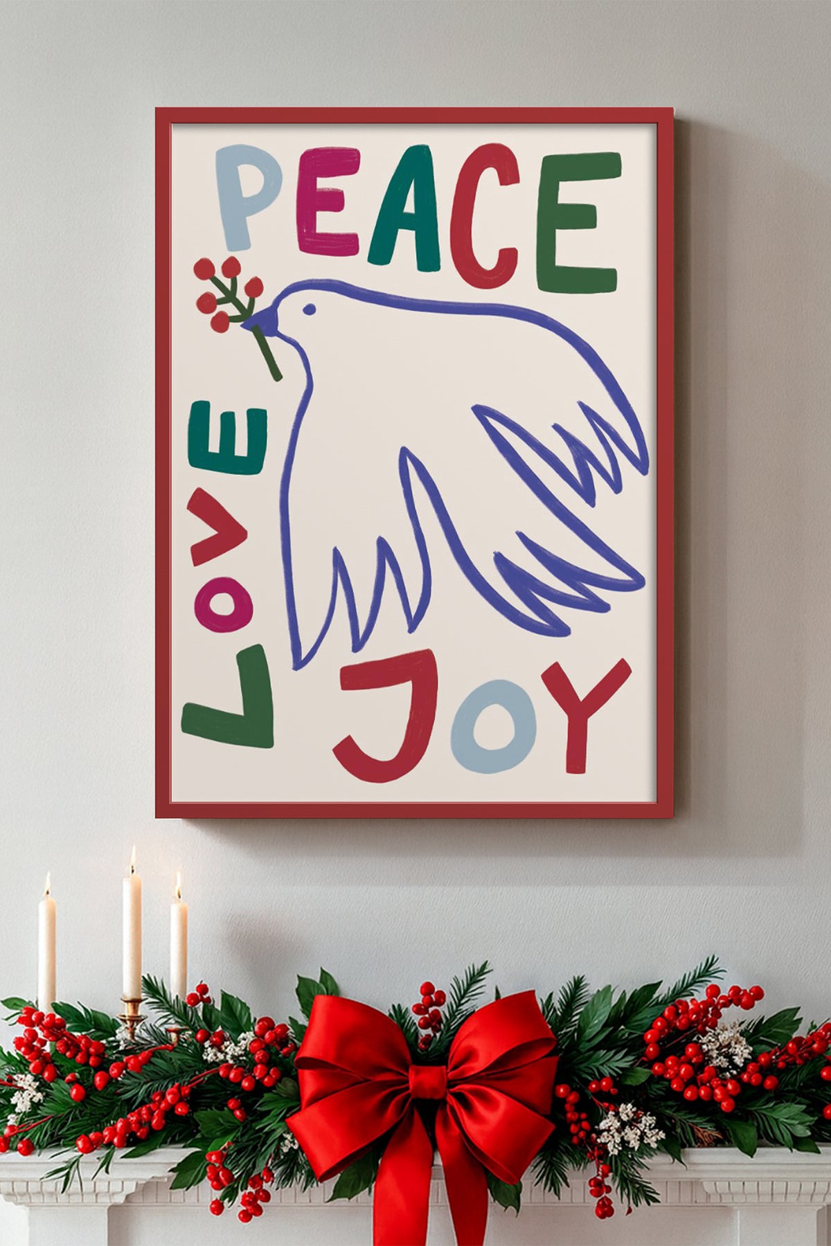 HOMEPACK Ahşap Çerçeveli Tablo Çerçeveli Poster Sanatsal Modern Duvar Dekoru BEK-8117