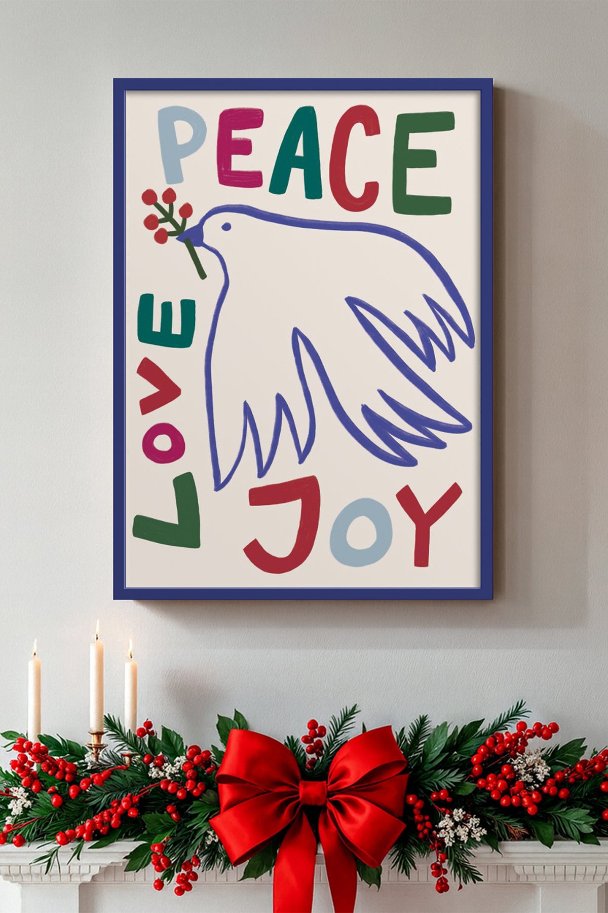 HOMEPACK Ahşap Çerçeveli Tablo Çerçeveli Poster Sanatsal Modern Duvar Dekoru BEK-8117
