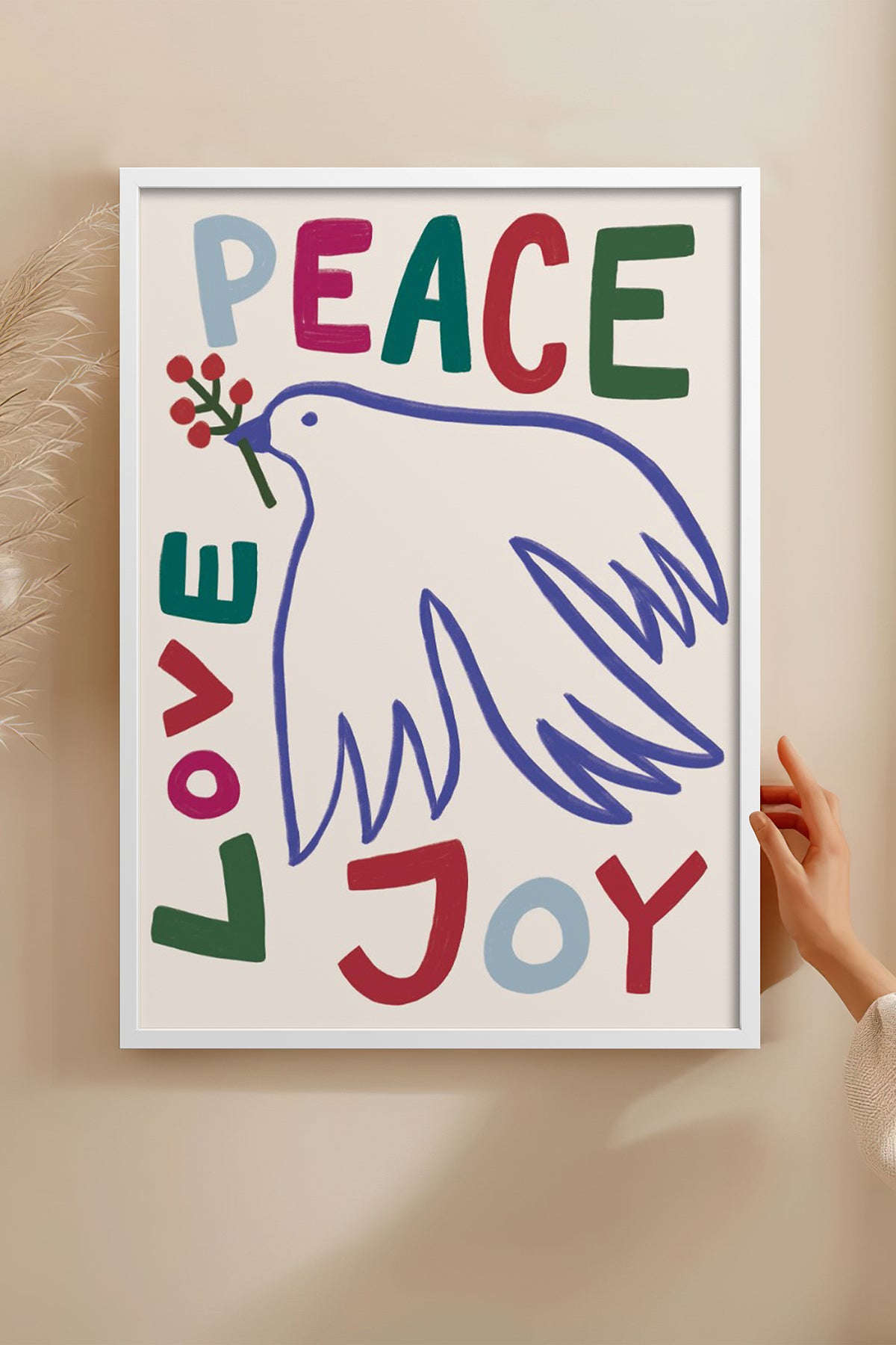 HOMEPACK Ahşap Çerçeveli Tablo Çerçeveli Poster Sanatsal Modern Duvar Dekoru BEK-8117