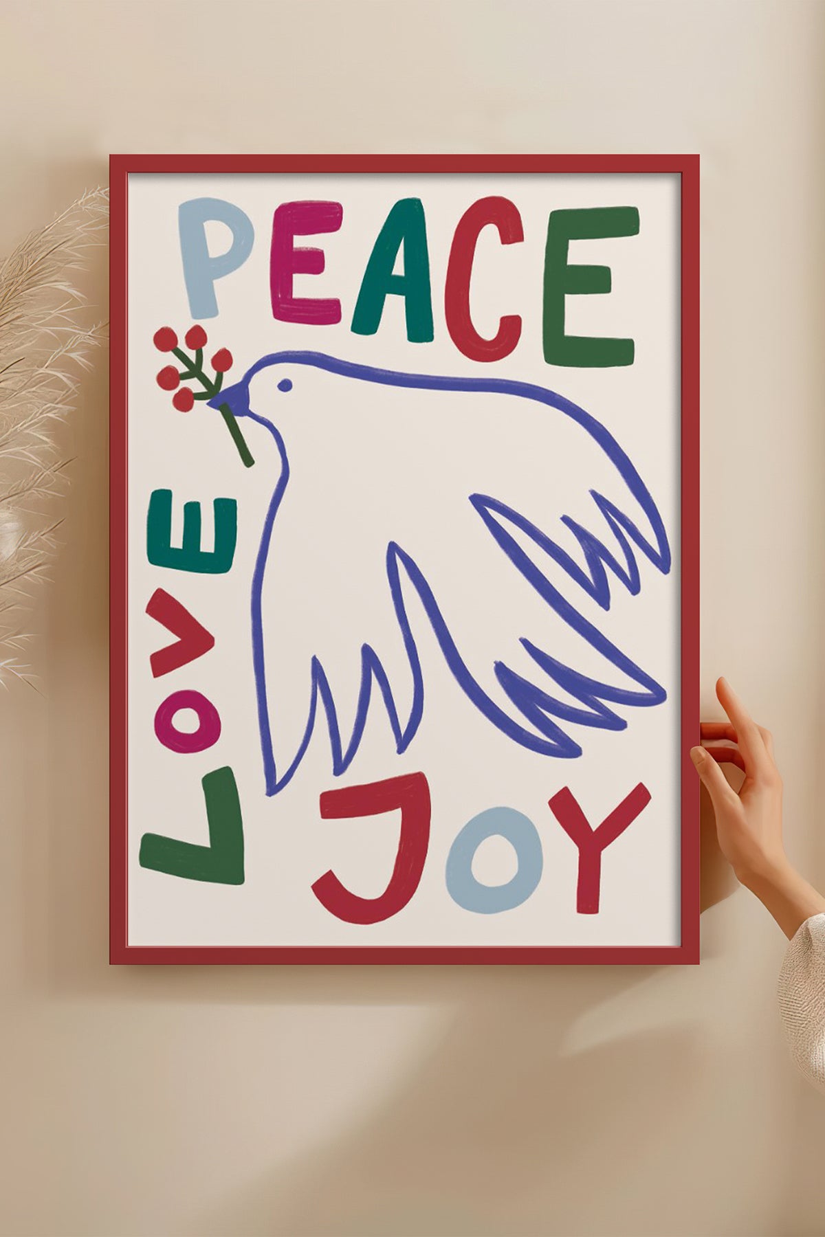HOMEPACK Ahşap Çerçeveli Tablo Çerçeveli Poster Sanatsal Modern Duvar Dekoru BEK-8117
