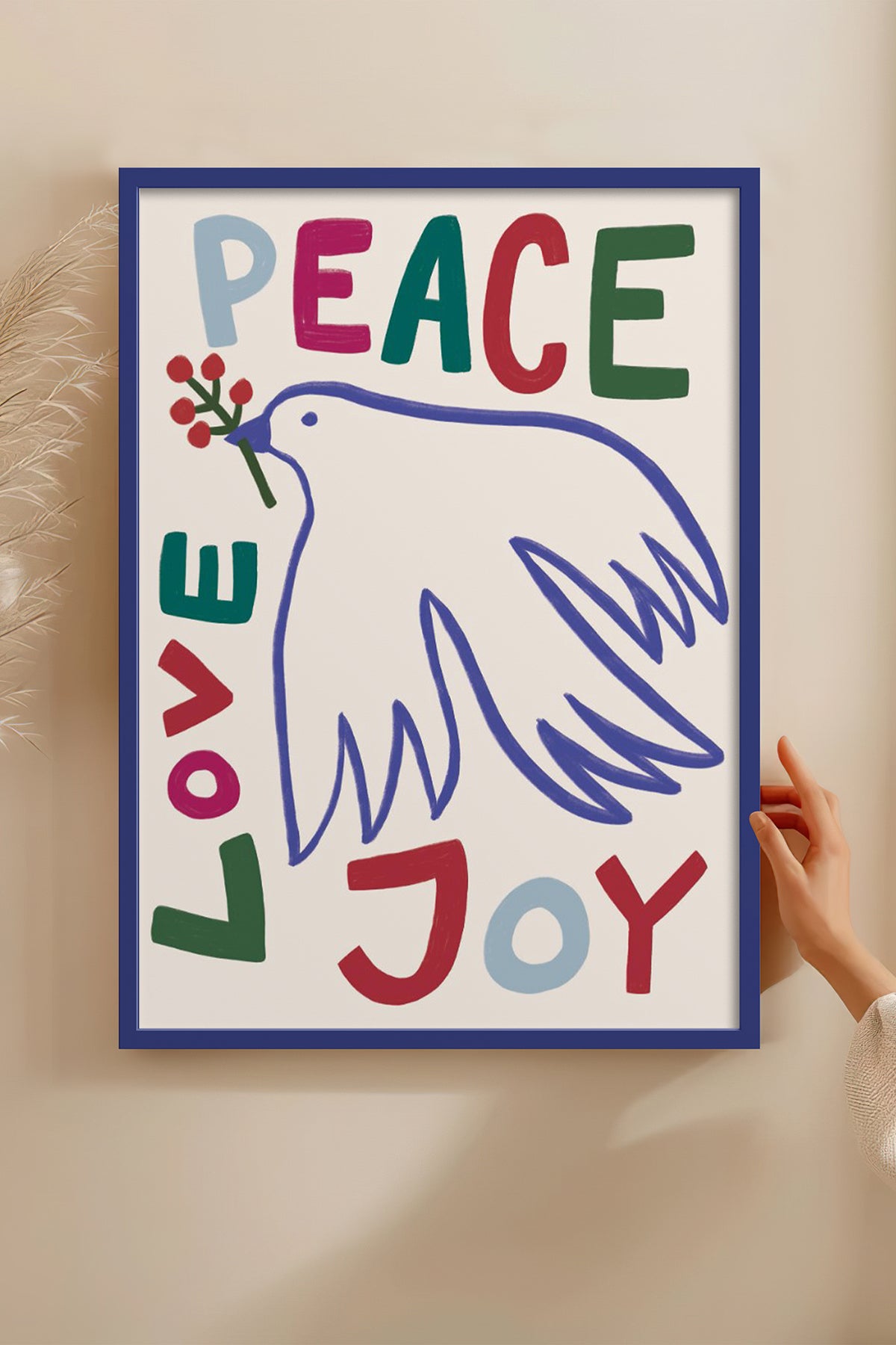 HOMEPACK Ahşap Çerçeveli Tablo Çerçeveli Poster Sanatsal Modern Duvar Dekoru BEK-8117