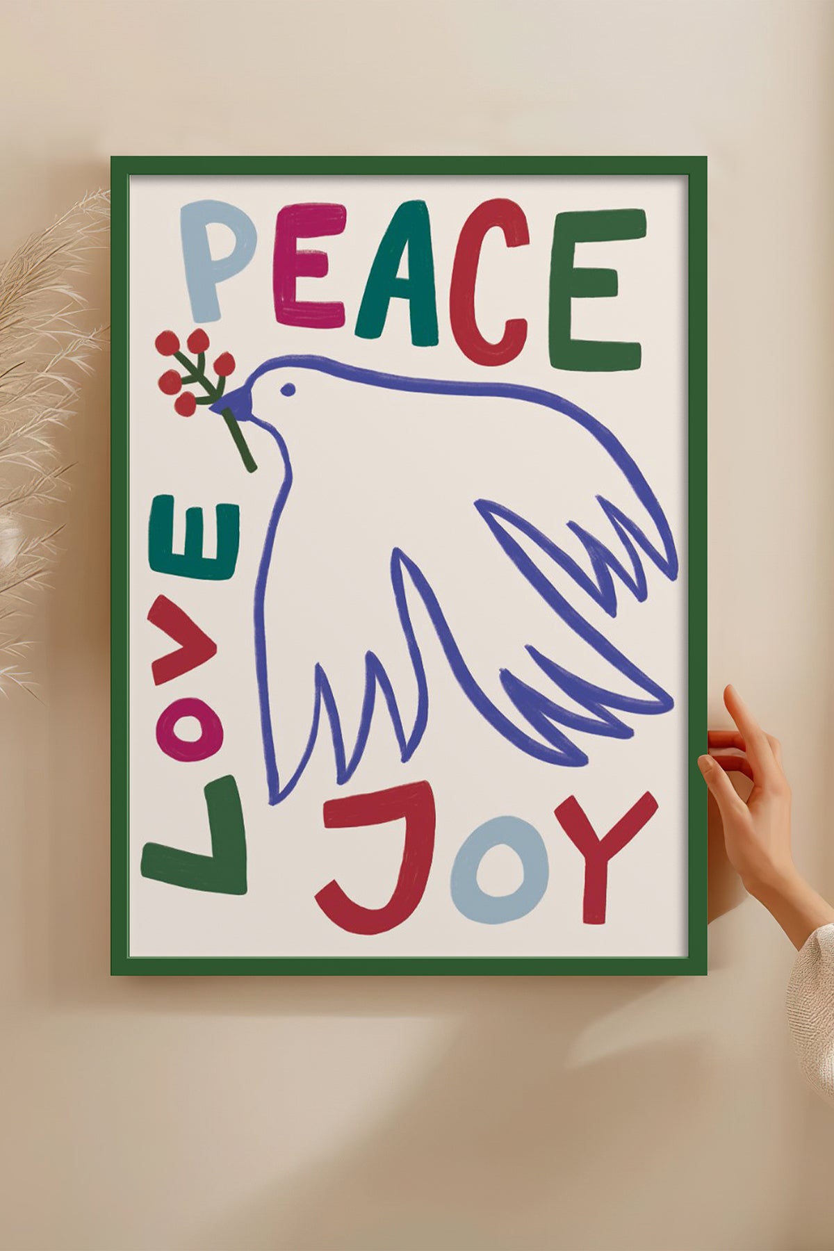 HOMEPACK Ahşap Çerçeveli Tablo Çerçeveli Poster Sanatsal Modern Duvar Dekoru BEK-8117
