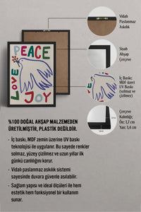 HOMEPACK Ahşap Çerçeveli Tablo Çerçeveli Poster Sanatsal Modern Duvar Dekoru BEK-8117