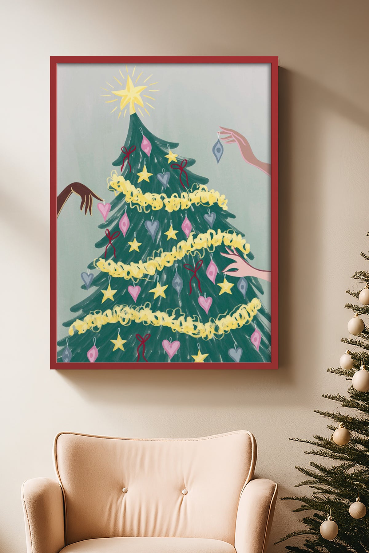 HOMEPACK Ahşap Çerçeveli Tablo Çerçeveli Poster Sanatsal Modern Duvar Dekoru BEK-8118