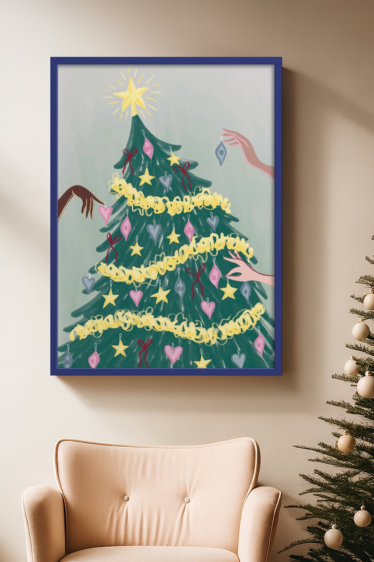 HOMEPACK Ahşap Çerçeveli Tablo Çerçeveli Poster Sanatsal Modern Duvar Dekoru BEK-8118