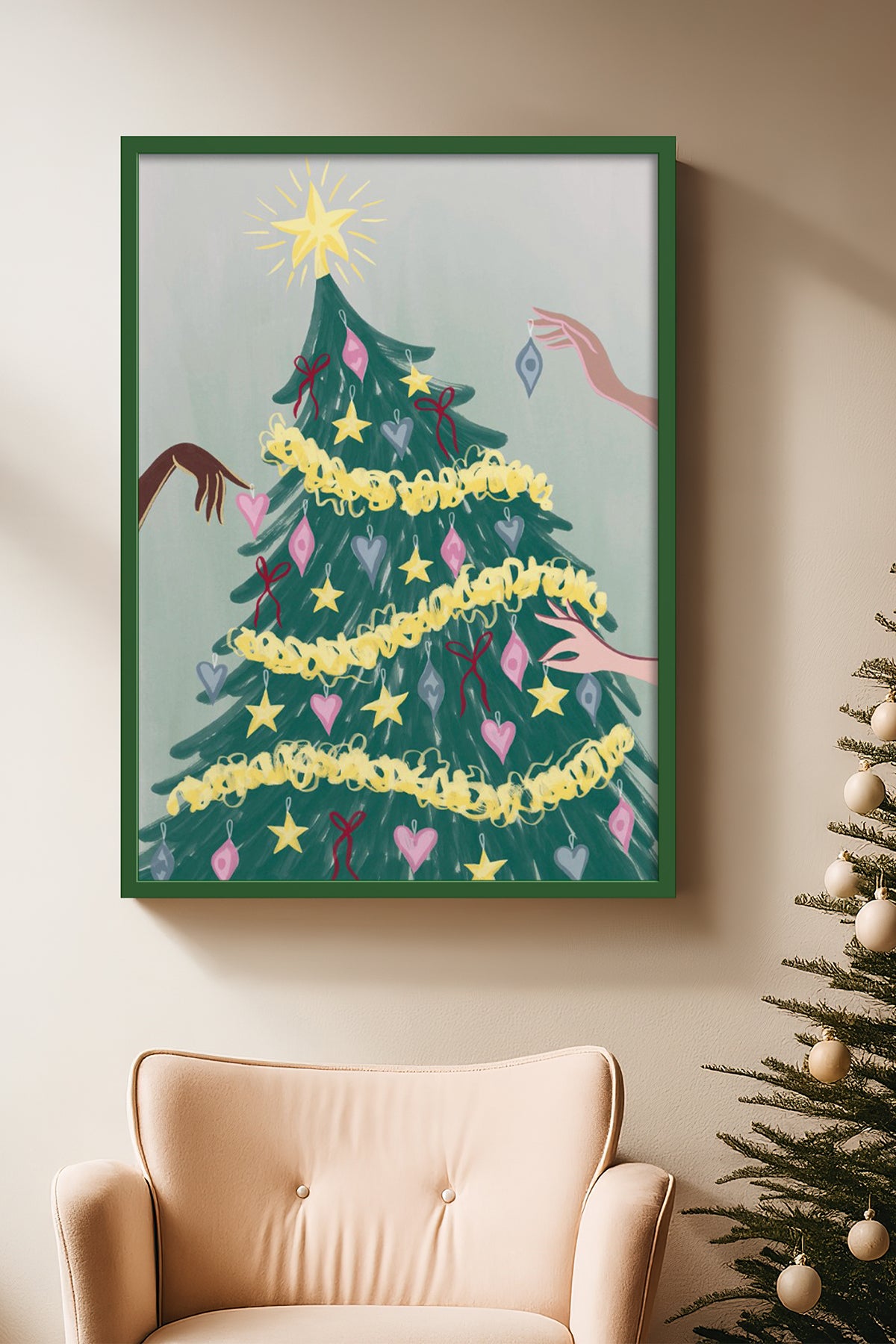 HOMEPACK Ahşap Çerçeveli Tablo Çerçeveli Poster Sanatsal Modern Duvar Dekoru BEK-8118