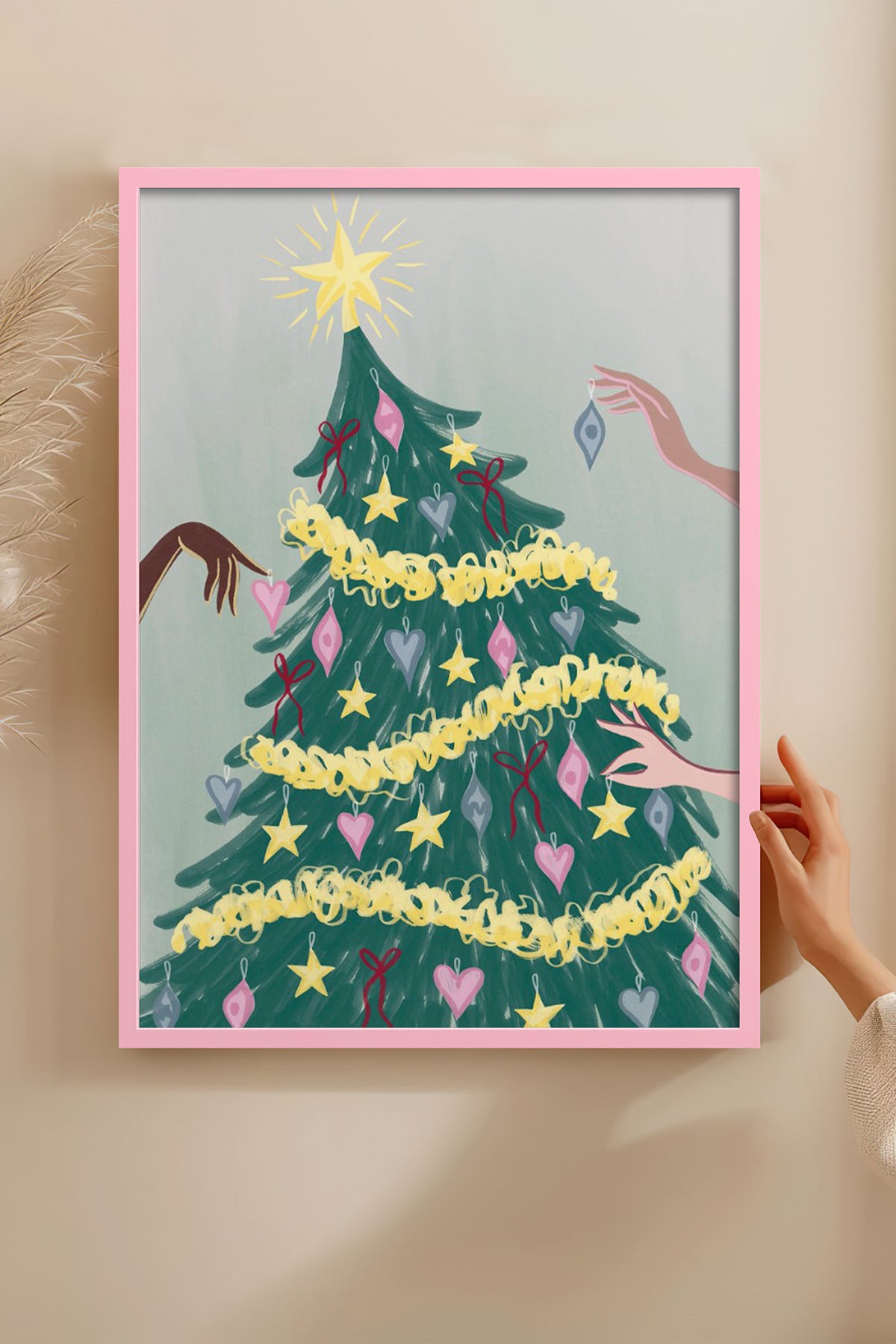 HOMEPACK Ahşap Çerçeveli Tablo Çerçeveli Poster Sanatsal Modern Duvar Dekoru BEK-8118