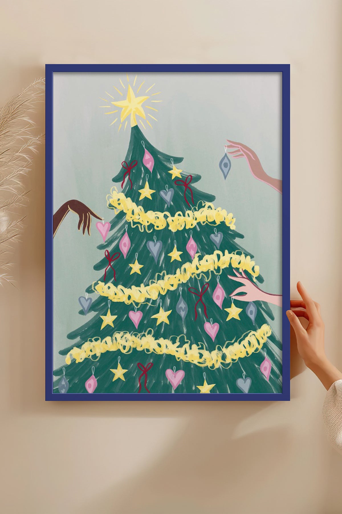 HOMEPACK Ahşap Çerçeveli Tablo Çerçeveli Poster Sanatsal Modern Duvar Dekoru BEK-8118
