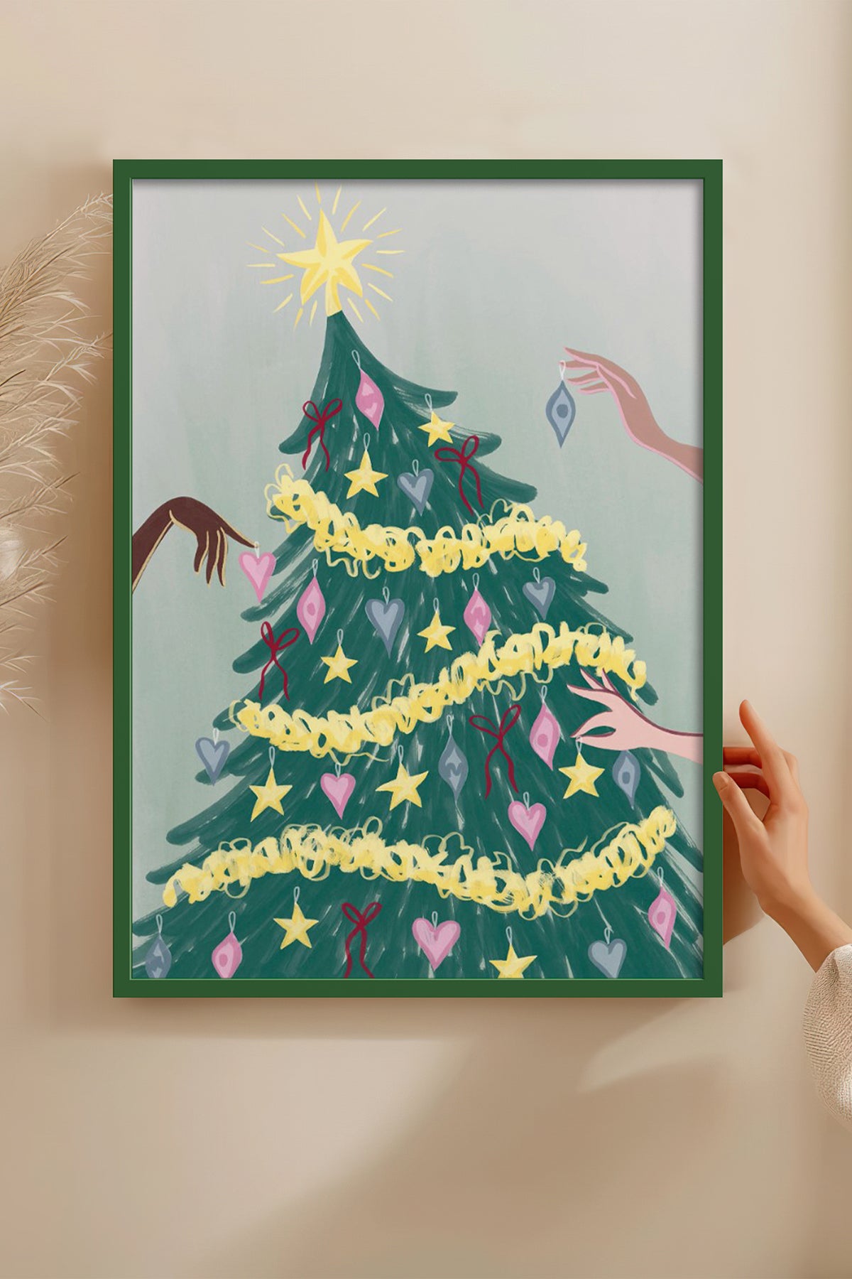 HOMEPACK Ahşap Çerçeveli Tablo Çerçeveli Poster Sanatsal Modern Duvar Dekoru BEK-8118
