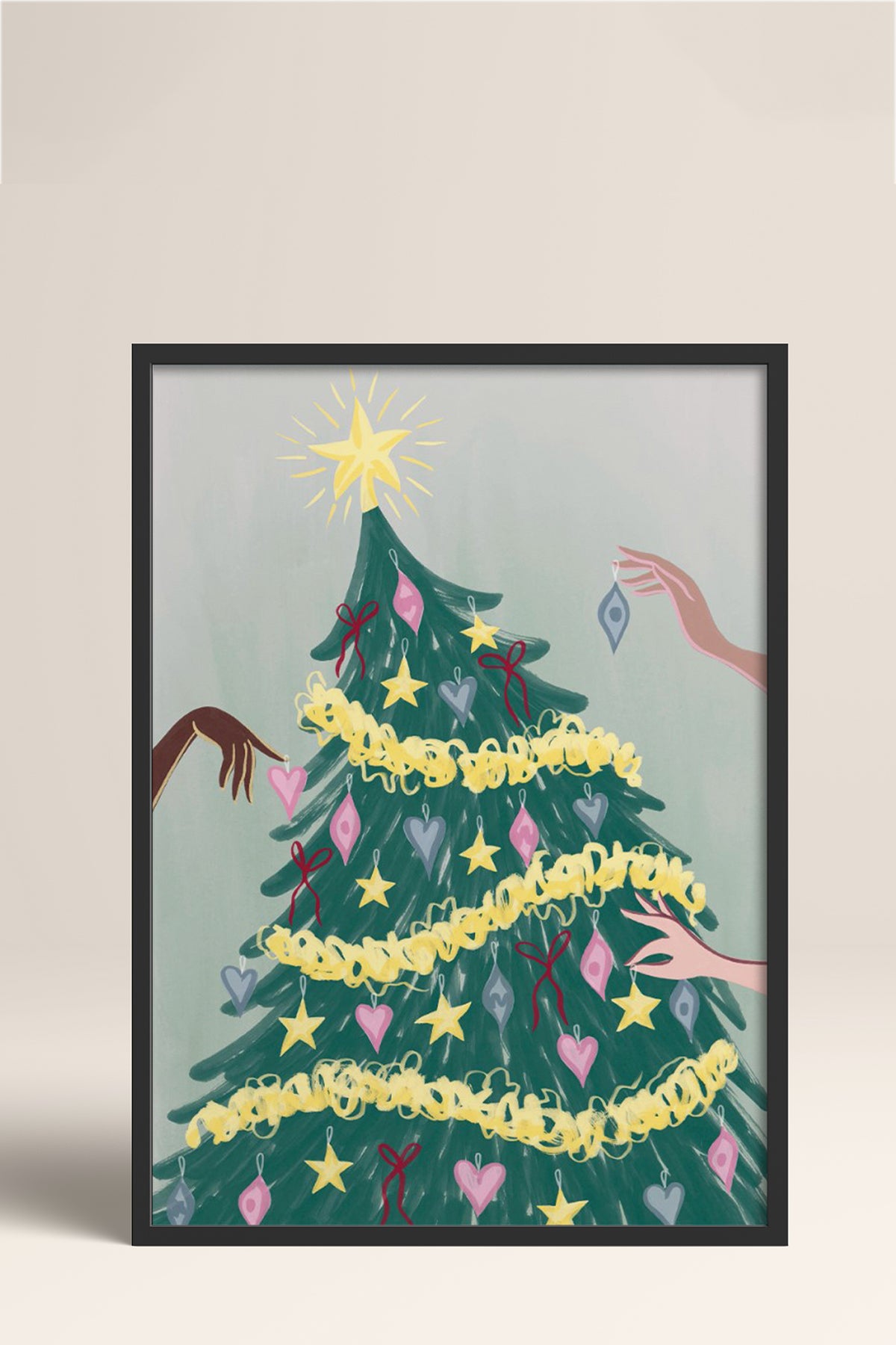 HOMEPACK Ahşap Çerçeveli Tablo Çerçeveli Poster Sanatsal Modern Duvar Dekoru BEK-8118